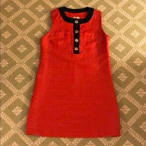 Milly orange sailor dress with navy & gold